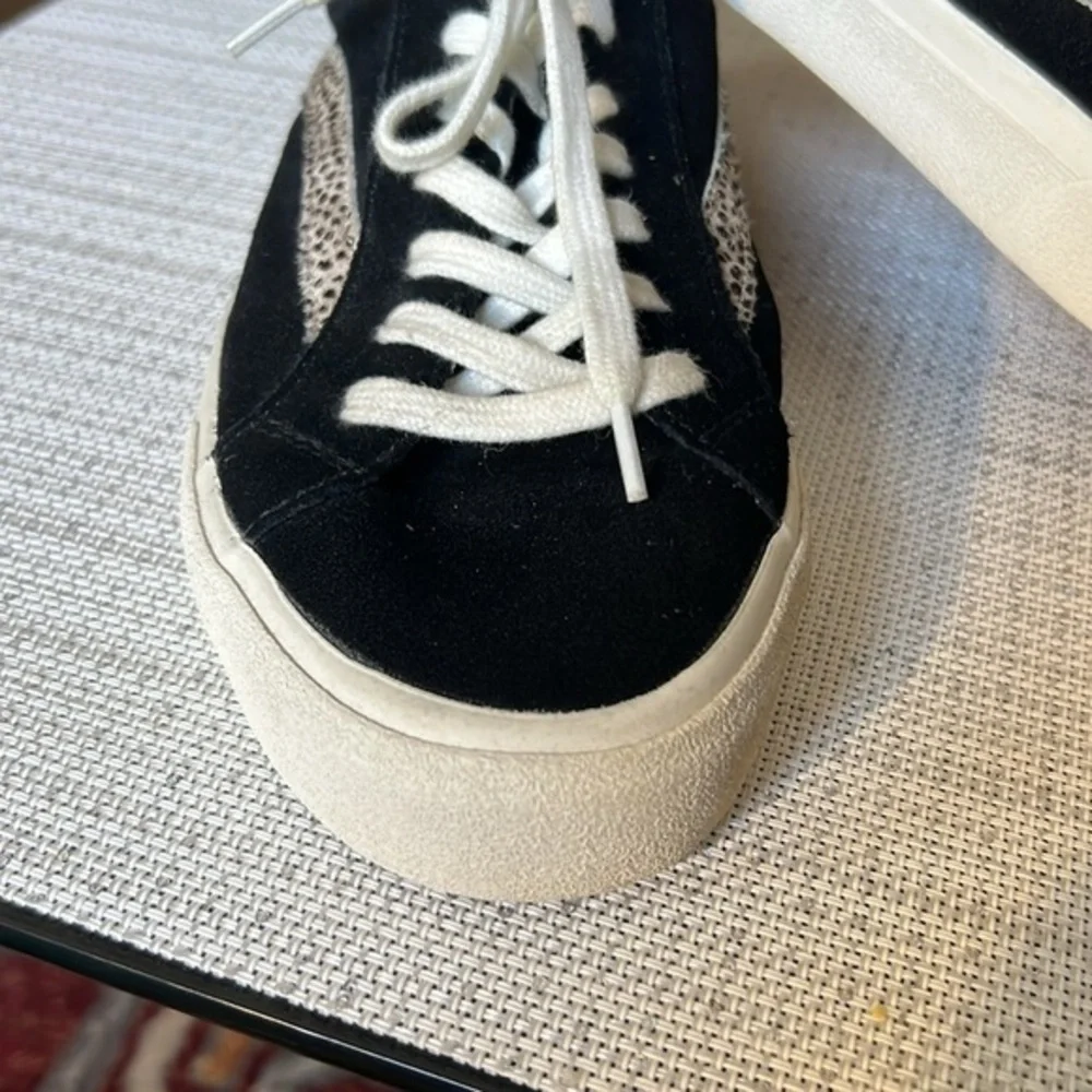 Madewell Sidewalk Low-Top Sneakers in Suede and Animal print sneakers